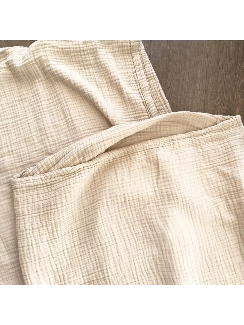 Neutral Cream Cotton Textured Accent Pillow Cover - Set of 2